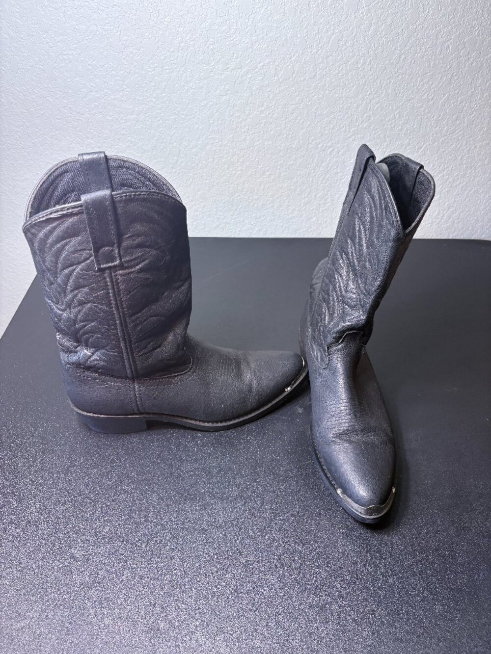 Men's Laredo Leather Cowboy Western Black Boot size 11D